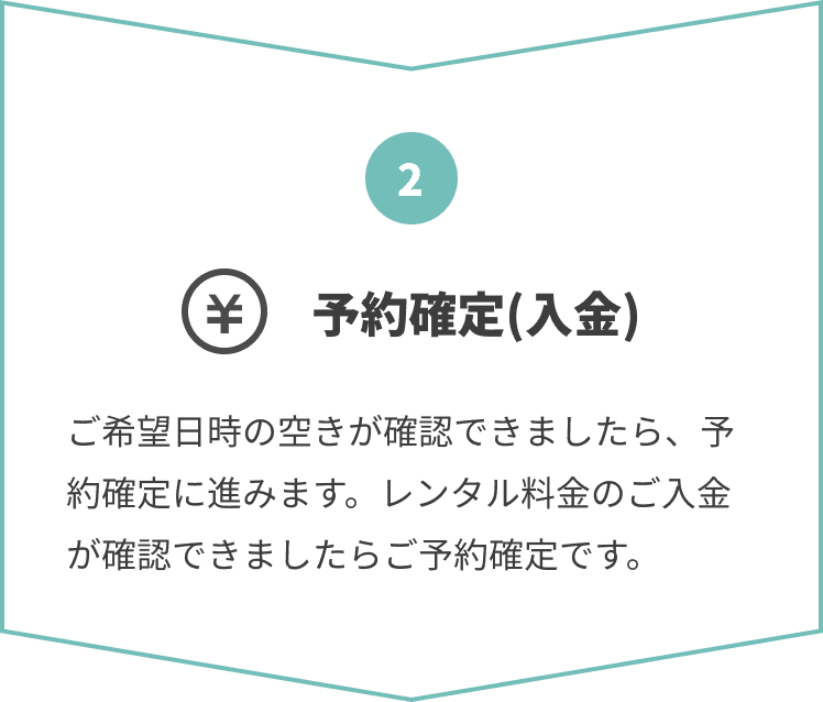 予約確定(入金)